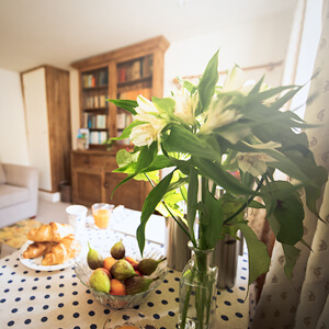 photo highlighting a typical breakfast at the Bed and Breakfast