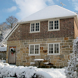 The Cider House B & B in the snow